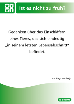Ist es nicht zu fr&uuml;h? - Tierarztpraxis