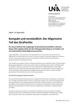 Kompakt und verständlich: Der Allgemeine Teil des Strafrechts