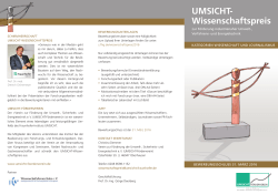 UMSICHT-Wissenschaftspreis 2016
