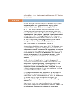 Jahresbilanz eines Breitensporttriathleten des TSV