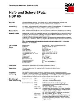 Haft- und SchweissPutz HSP 60