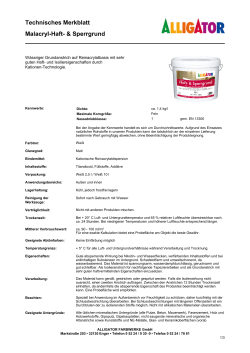 Malacryl-Haft - ALLIGATOR FARBWERKE GmbH