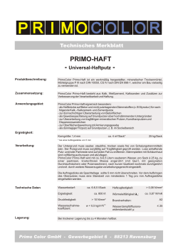 Technisches Merkblatt Primo Haft