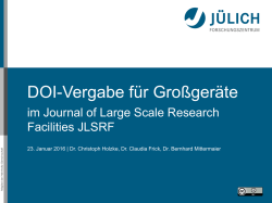 DOI-Vergabe f&uuml;r Gro&szlig;ger&auml;te im Journal of Large Scale Research