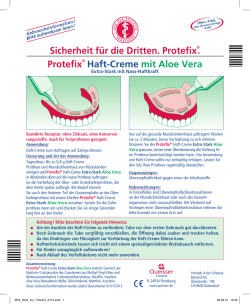 Protefix® Haft-Creme mit Aloe Vera Sicherheit für die Dritten
