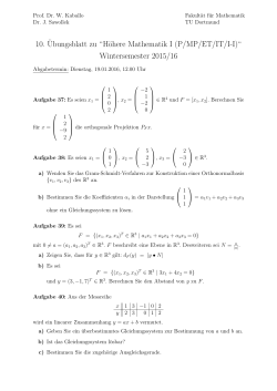 Blatt 10 - Fakultät für Mathematik