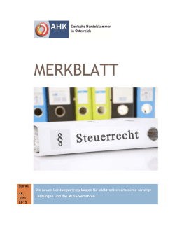 Merkblatt - der Deutschen Handelskammer in Österreich
