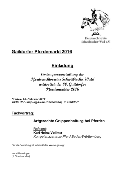 Vortrag beim Pferdemarkt Gaildorf 2016