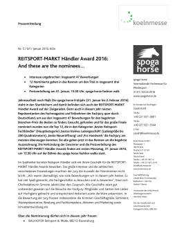 REITSPORT-MARKT Händler Award 2016: And these