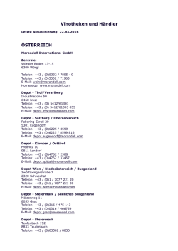 Vinotheken und Händler ÖSTERREICH