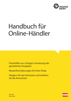 Trusted Shops Handbuch für Online