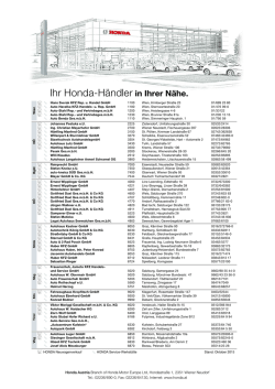 Ihr Honda-H&auml;ndler in Ihrer N&auml;he.