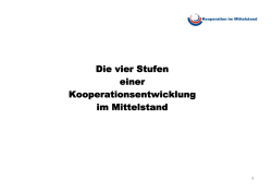 Die vier Stufen einer Kooperationsentwicklung im Mittelstand
