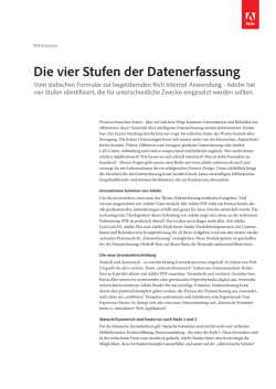 Die vier Stufen der Datenerfassung