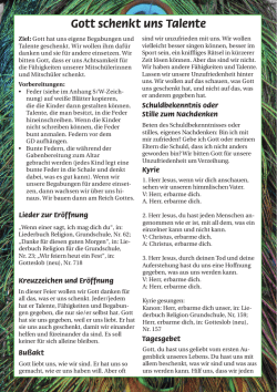 Gott schenkt uns Talente