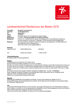 Landesentscheid Rendezvous der Besten 2016