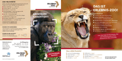 Sommer 2016 Flyer Erlebnis-Zoo Hannover ausführlich zehnseitiger