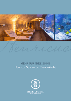 Henricus Spa: Brosch&uuml;re mit Preisliste