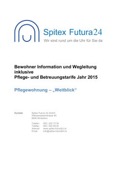Pflegeheim Spitex Futura24 Winterthur Taxordnung und Bewohner