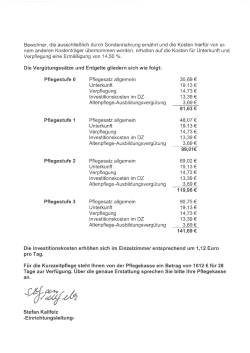 Bewohner, die ausschließlich durch Sondennahrung ernährt und