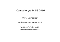 Computergrafik SS 2016