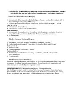 Info Ehef&auml;higkeitszeugnis