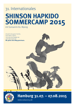 Ausschreibung - Shinson Hapkido Sommercamp 2015