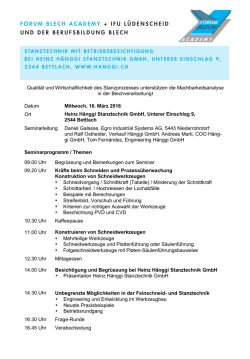 Programm - Forum Blech