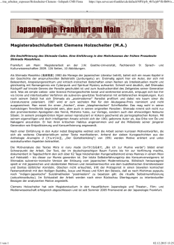 Holzscheiter - Japanologie - Goethe