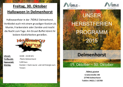 UNSER HERBSTFERIEN PROGRAMM 2015 Delmenhorst