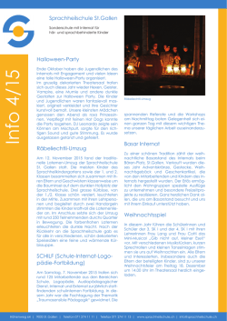 Info 4/15 - Sprachheilschule St.Gallen