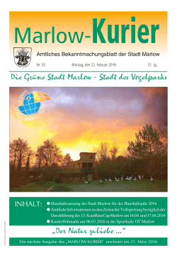 Februar 2016 - Grüne Stadt Marlow