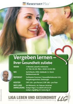 Vergeben lernen - Liga Leben und Gesundheit