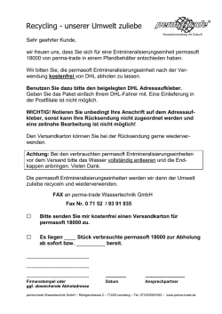 Rücklieferschein permasoft 18000