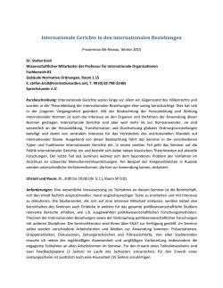 Internationale Gerichte in den internationalen Beziehungen
