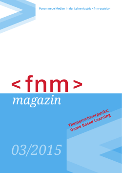 FNMA Magazin - Forum Neue Medien in der Lehre Austria