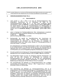 umlagenordnung 2016 - bei der Rechtsanwaltskammer Wien