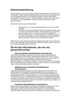 Fairphone privacy policy (Deutsch)