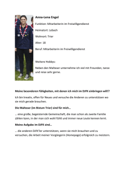 Anna-Lena Engel - Malteser Jugend in Trier