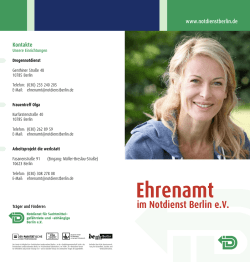 Ehrenamt - Notdienst Berlin eV