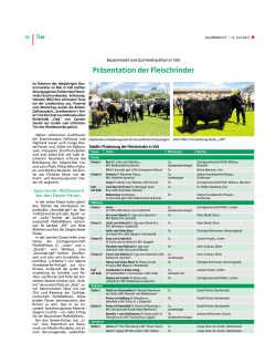 Präsentation der Fleischrinder - Landwirtschaftskammer Schleswig