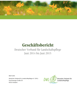 08.07.2015 Deutscher Verband für Landschaftspflege e.V. (DVL