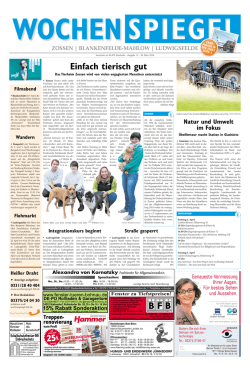 einfach tierisch gut - Wochenspiegel Brandenburg