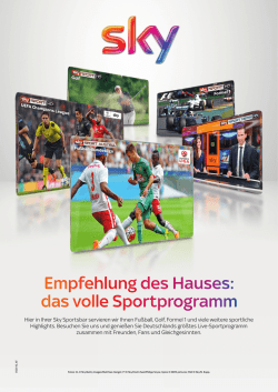 Hier in Ihrer Sky Sportsbar servieren wir Ihnen Fu&szlig;ball, Golf, Formel