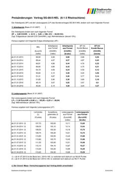 Preisanpassung SG-08-II-HEL