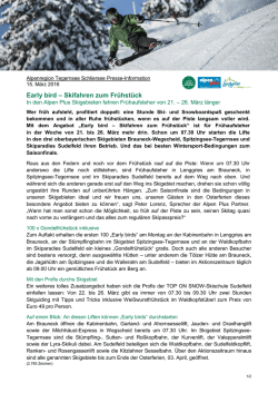 Early Bird - Alpenbahnen Spitzingsee
