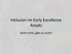Inklusion im Early Excellence Ansatz