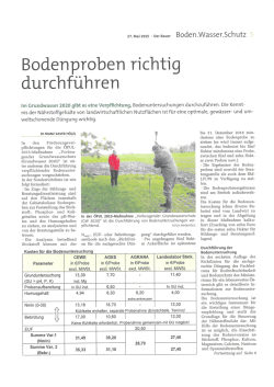Bodenproben richtig durchführen