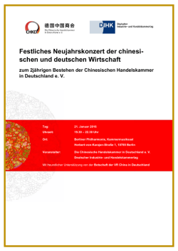 Festliches Neujahrskonzert der chinesi- schen und