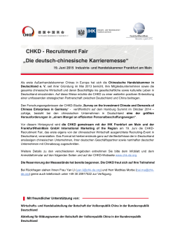 CHKD - Recruitment Fair „Die deutsch